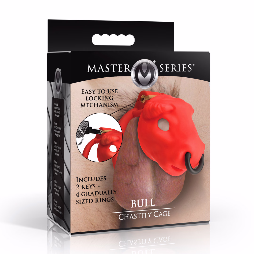 Bull - Chastity Cage - Red - 2