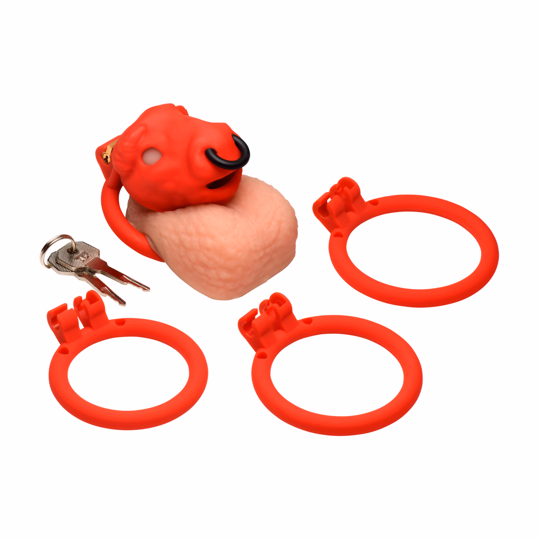 Bull - Chastity Cage - Red - 5