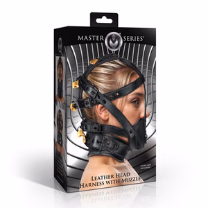 Leather Head Harness with Muzzle – Black – 2 Leather Head Harness with Muzzle - Black - 2