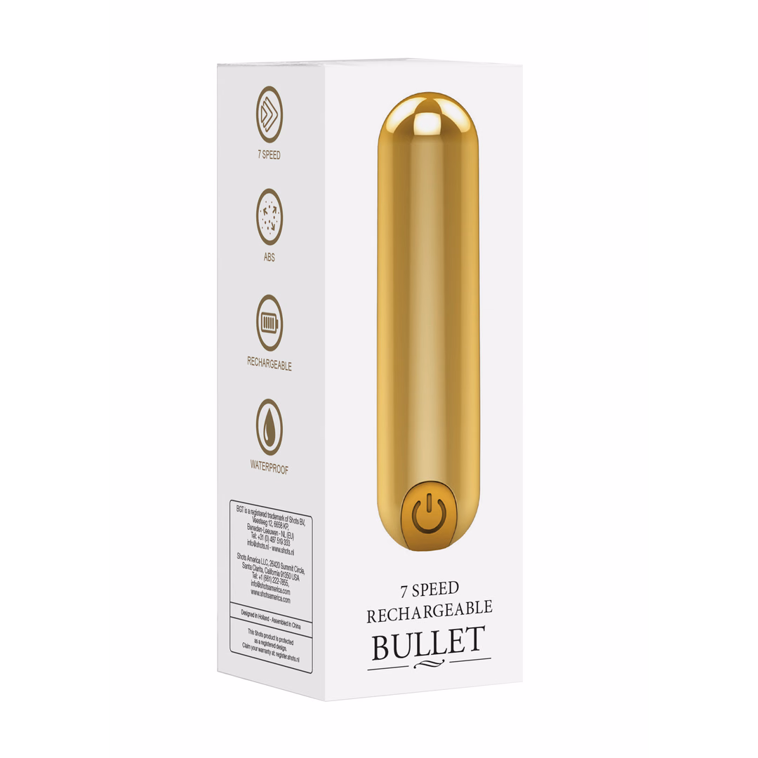 10 Speed Rechargeable Bullet – Gold – 2 10 Speed Rechargeable Bullet - Gold - 2