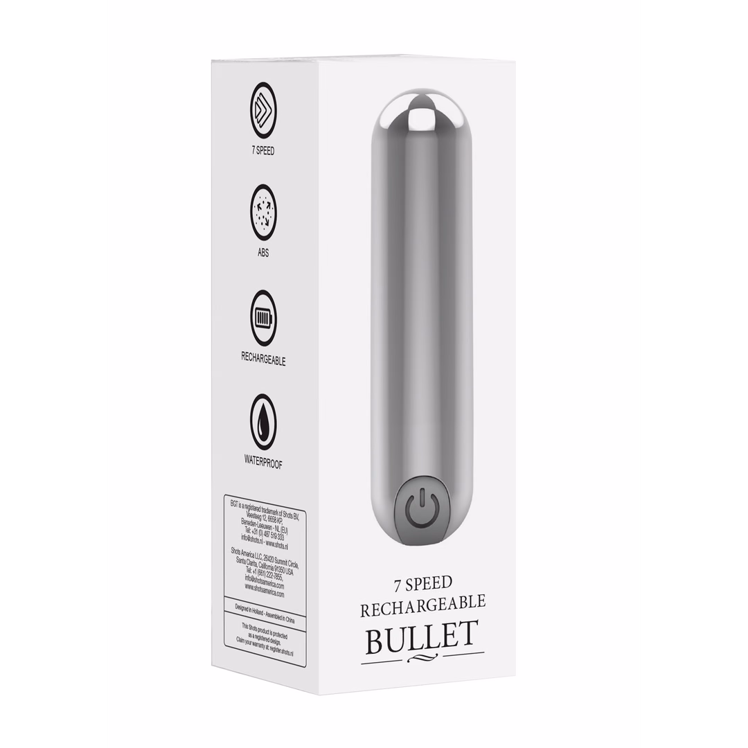 10 Speed Rechargeable Bullet – Silver – 2 10 Speed Rechargeable Bullet - Silver - 2
