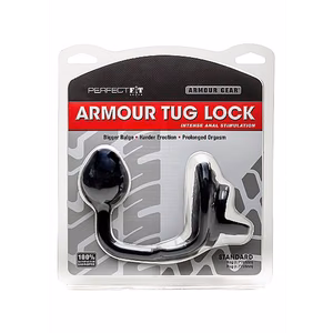 Armor Tug Lock - Cockring with Ball Strap and Butt Plug - Medium - 2