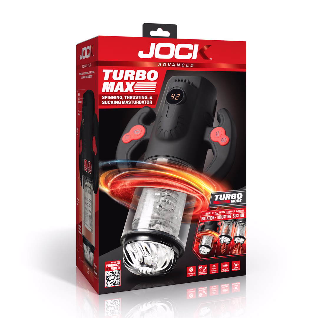 Turbo Max - Spinning Thrusting and Sucking Masturbator - Transparent/Black - 2