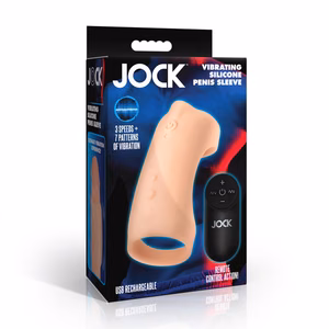 Vibrating Silicone Penis Sleeve - Light - 2
