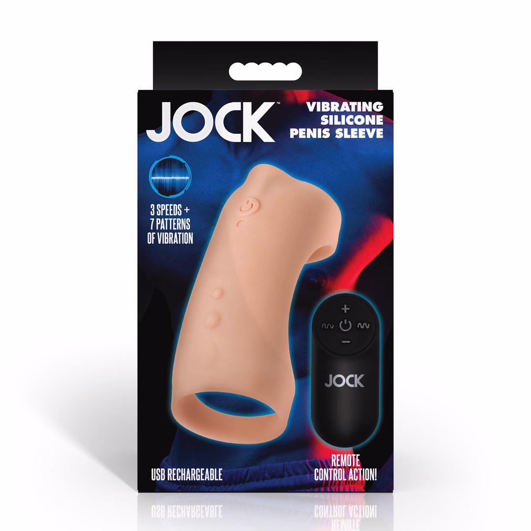 Vibrating Silicone Penis Sleeve - Light - 3