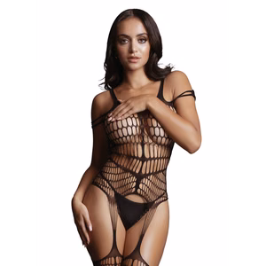Shredded Bodystocking - One Size - Black
