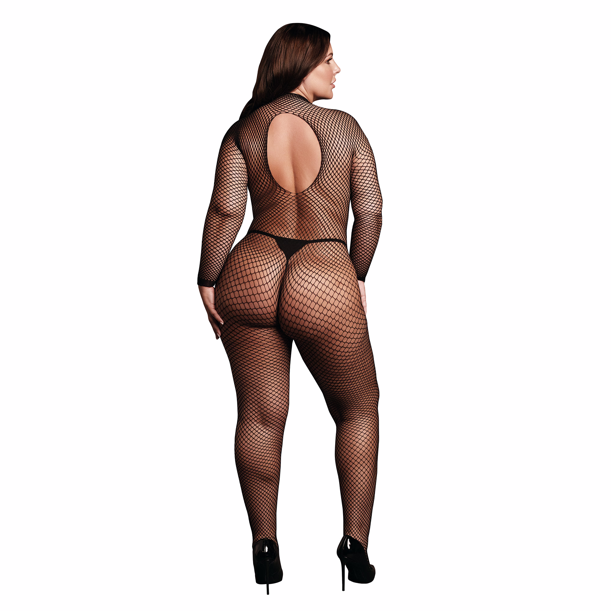 Bodystocking Fishnet Structure - Open/Turtle - Queen Size - Black - 4