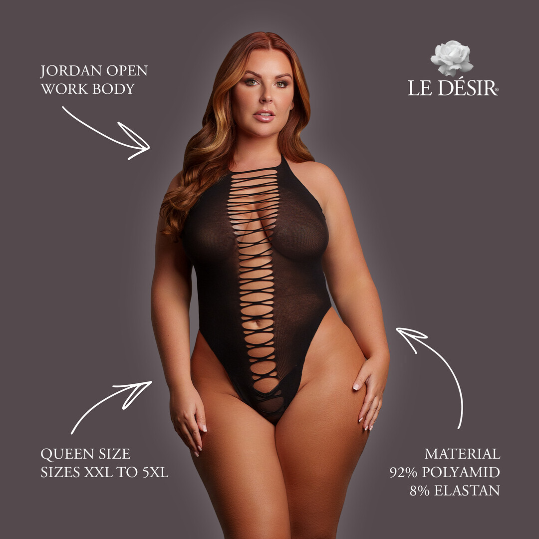 Jordan - Open Work Body - Queen Size - Black - Image 5