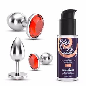 Bijou - Anal Wet Train Trio - 3 Jewel Plugs - Red