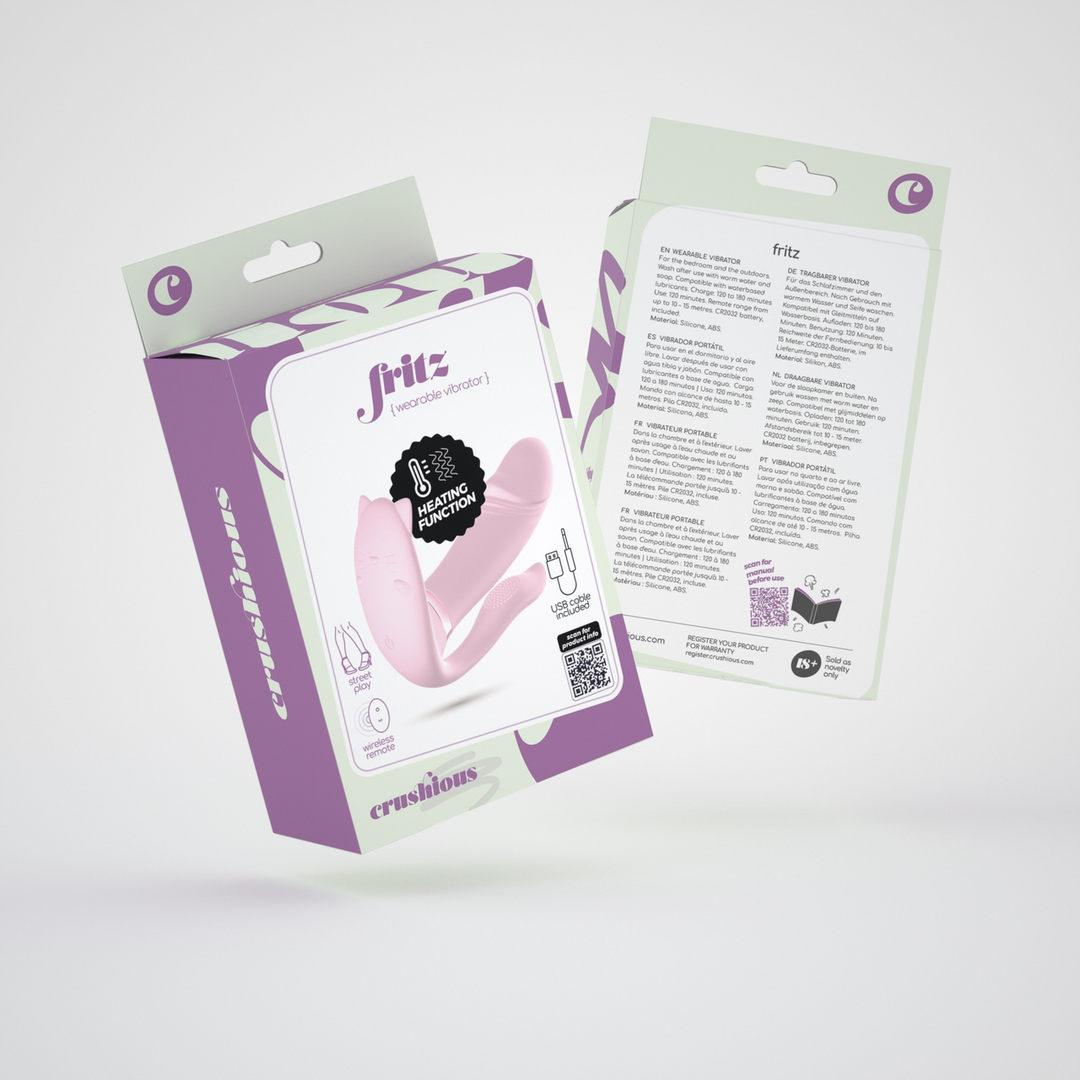 Fritz - Heating Wearable Vibrator with Remote Control - Pastel Pink - Image 2