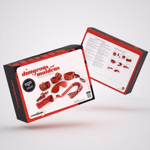 Dungeons and Maidens - 8 Piece BDSM Kit - Red - 2
