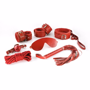 Dungeons and Maidens - 8 Piece BDSM Kit - Red