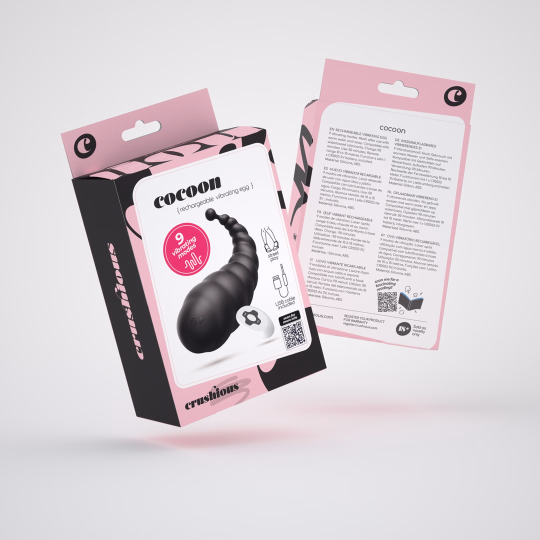 Cocoon - Rechargeable Vibrating Egg with Remote Control - Black - 2