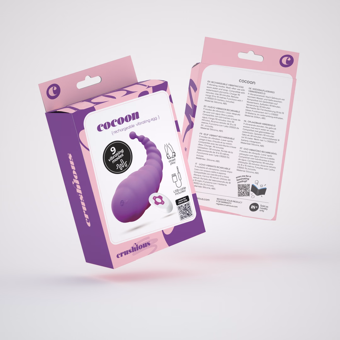 Cocoon - Rechargeable Vibrating Egg with Remote Control - Purple - 2