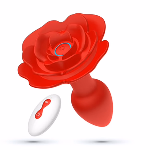 Giulietta - Rotating Anal Rose Plug with Remote Control - Red