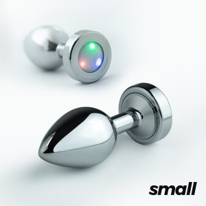 Borealis - Metal Anal Plug with LED RGB - Small - Silver