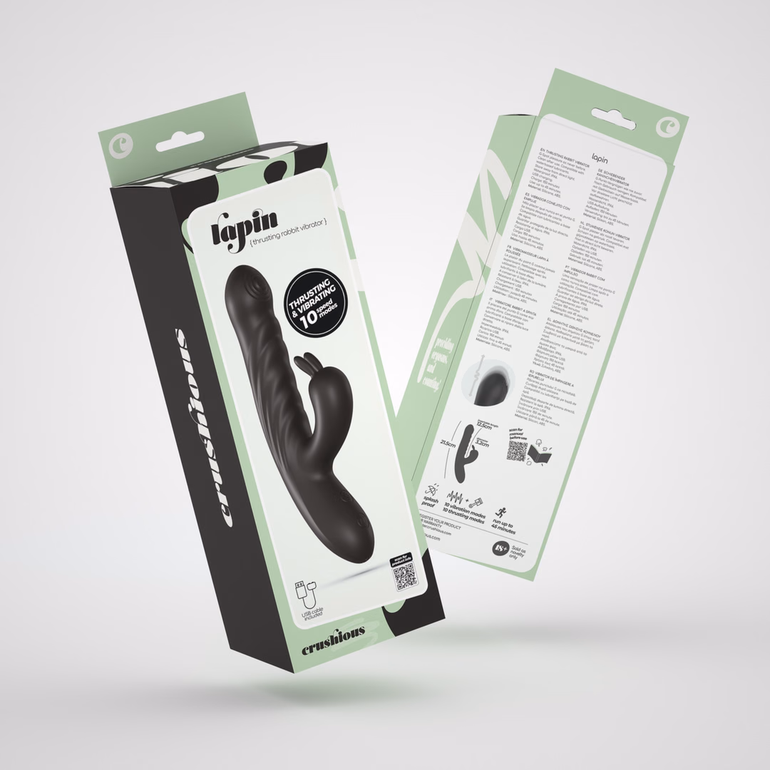 Lapin - Thrusting Rabbit Vibrator - Black - 2