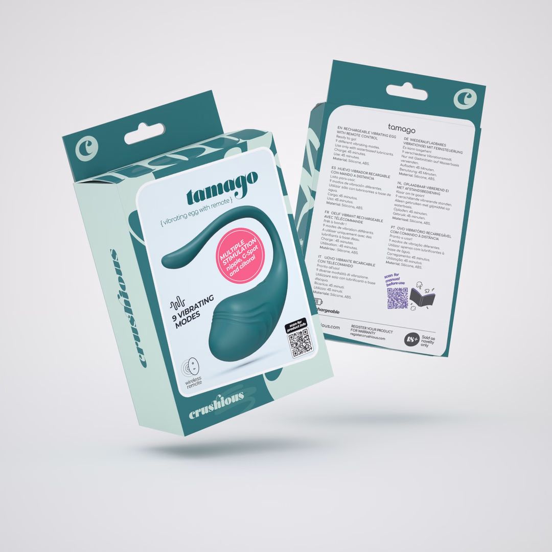 Tamago - Rechargeable Vibrating Egg with Remote Control - Emerald - 2