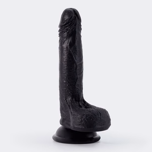 Inviktus - Liquid Silicone Dildo - 7 / 19 cm - Black