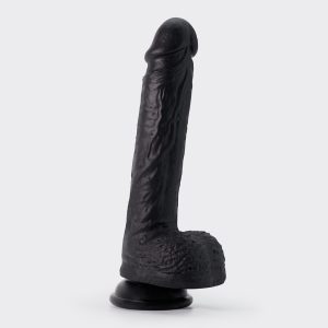 Inviktus - Liquid Silicone Dildo - 8 / 22 cm - Black
