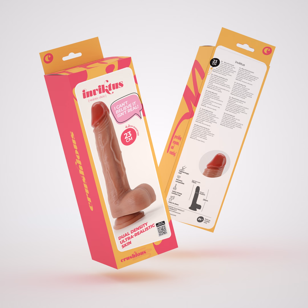 Inviktus - Liquid Silicone Dildo - 9 / 23 cm - Flesh - 2
