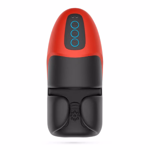 Pancho - Rechargeable Masturbator with Pressure - Red/Black
