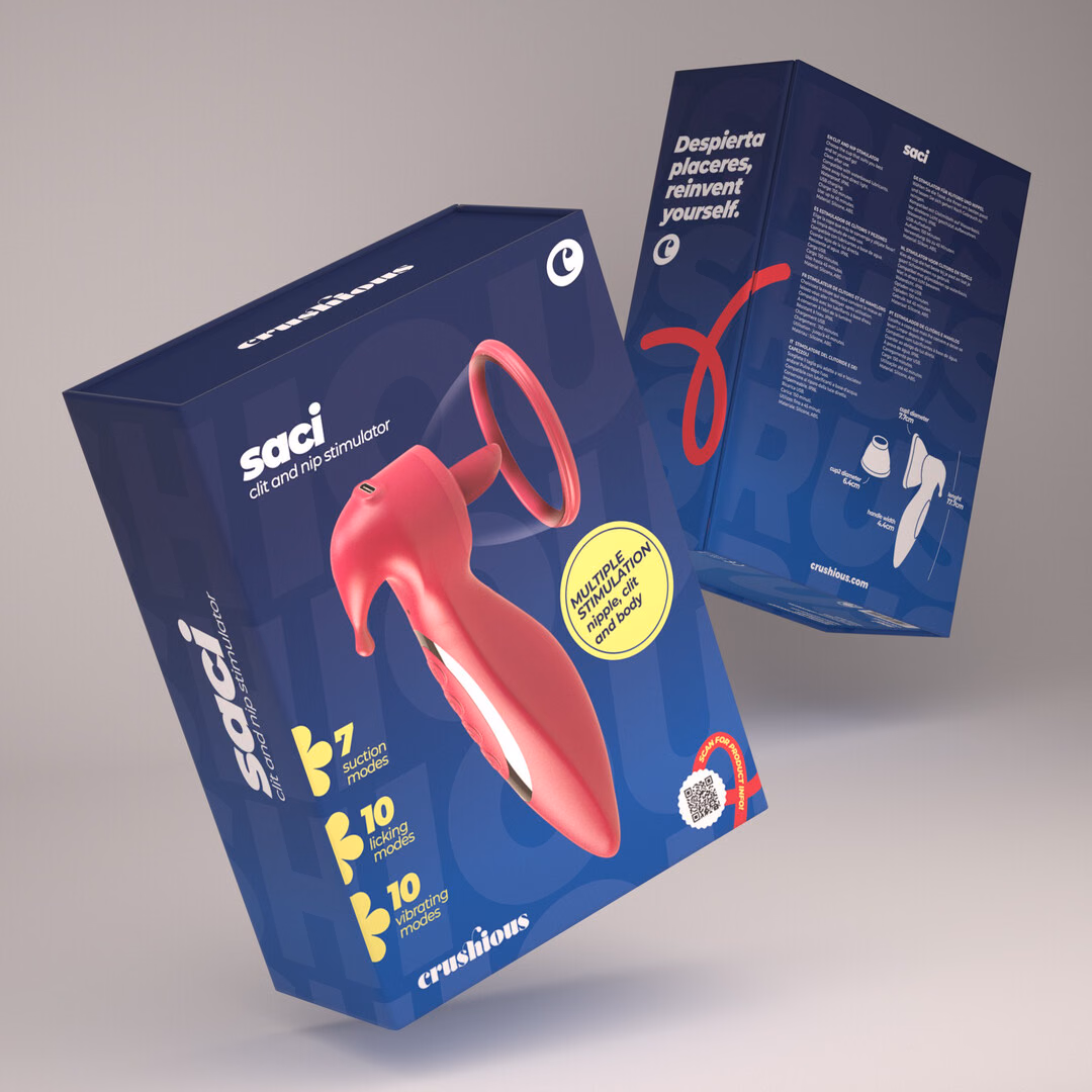 Saci - Clitoral and Nipple Stimulator with Suction - Red - 2