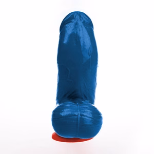 Thor M - Realistic Curved Dildo with Balls - 5.9 / 15 cm - Blue - 2