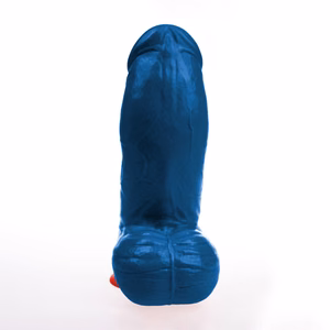 Thor XL - Realistic Curved Dildo with Balls - 8.3 / 21 cm - Blue - 2