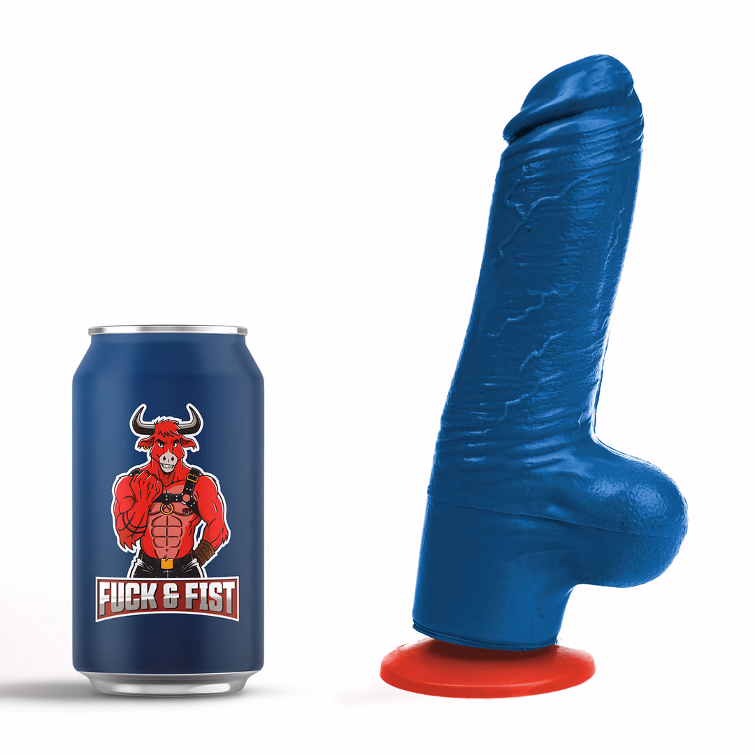 Tyr M - Realistic Dildo with Balls - 5.1 / 13 cm - Blue - 5
