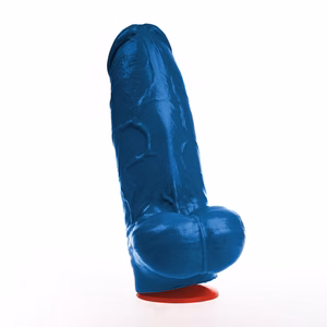 Freyr L - Realistic Dildo with Balls - 7.1 / 18 cm - Blue - 2