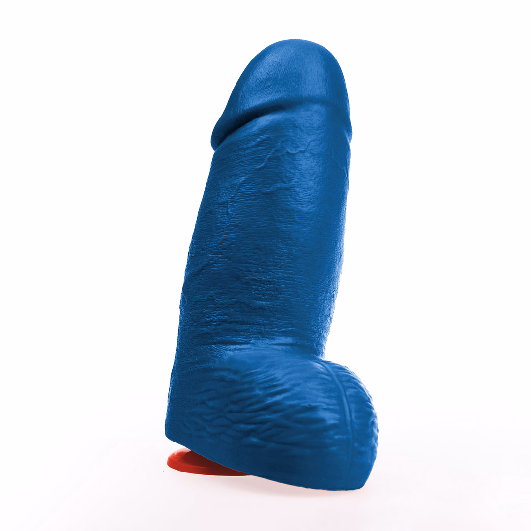 Dagr L - Realistic Thick Dildo with Balls - 6.7 / 17 cm - Blue