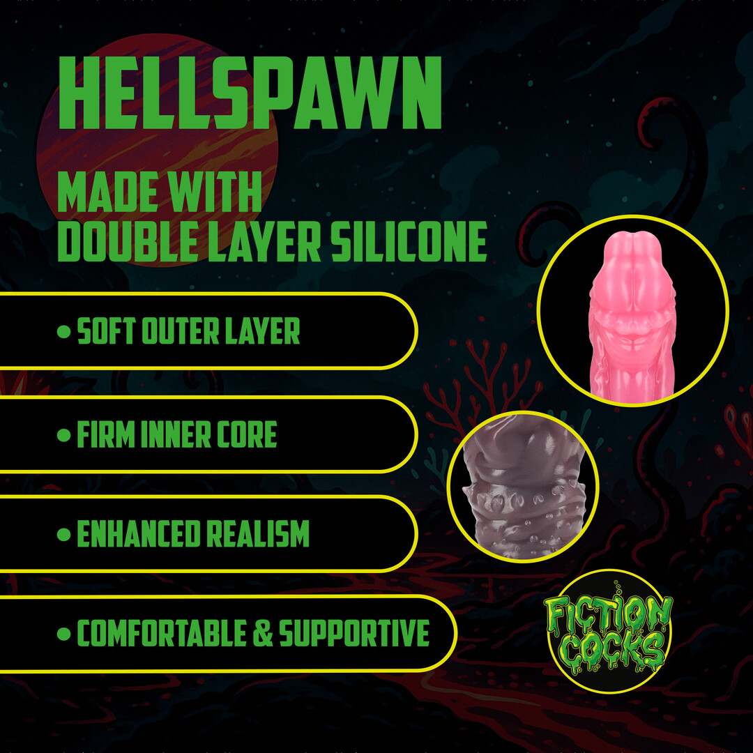 Hellspawn - Silicone Dildo - Red/Black - Image 3