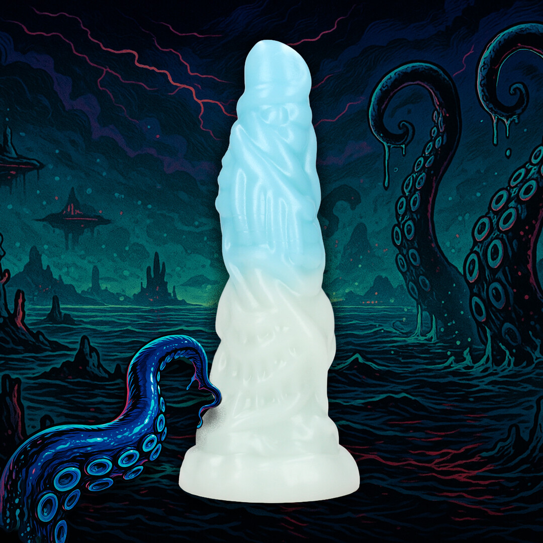 Vein Master - Silicone Dildo - Blue/White - Image 4