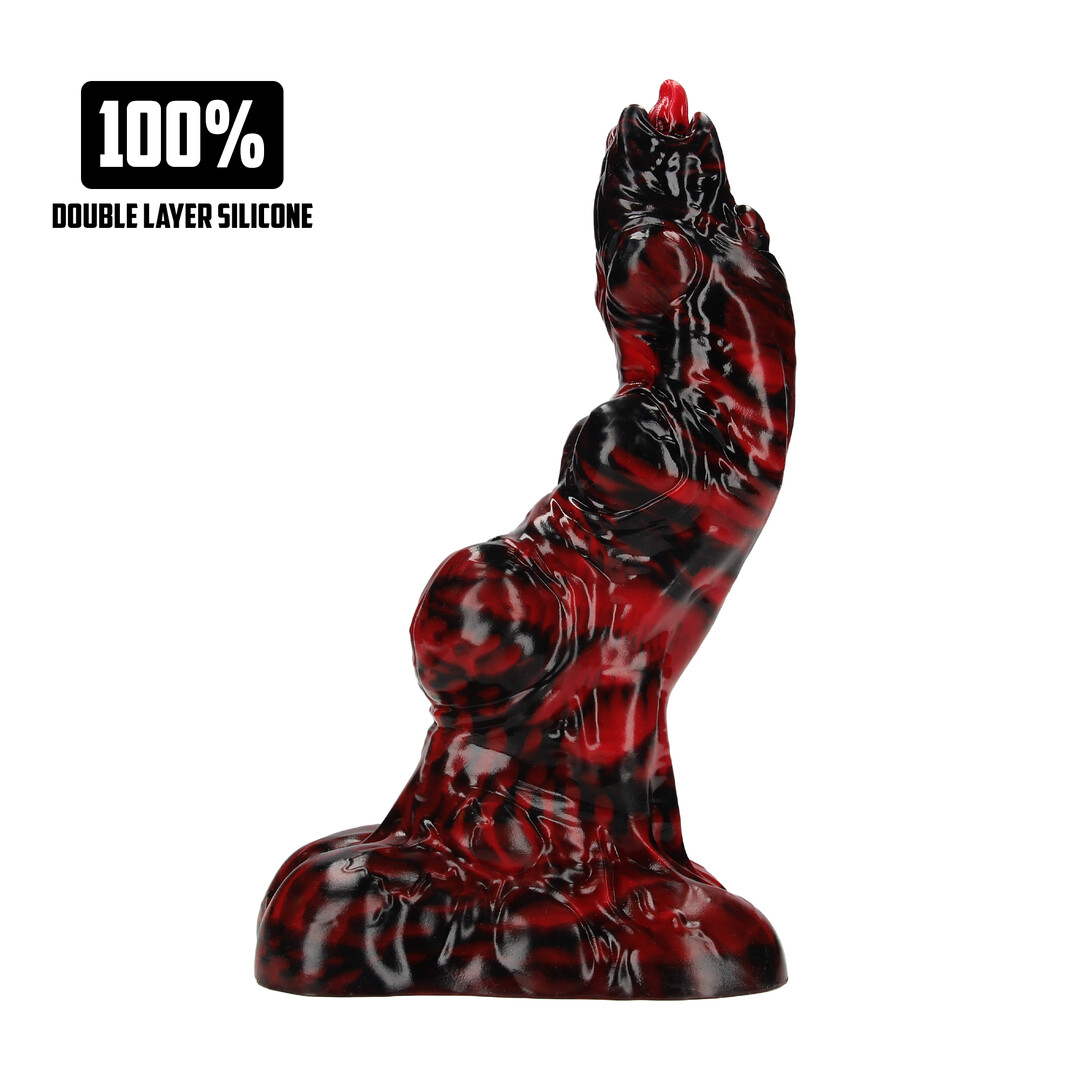 Hell Invader - Silicone Dildo - Red/Black