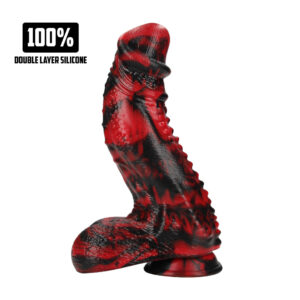 Dark Lycan Spawn - Silicone Dildo - Red/Black