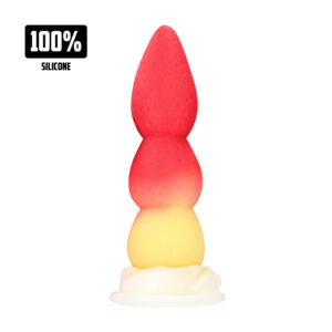 Whipped Berry - Silicone Butt Plug - Red/Yellow