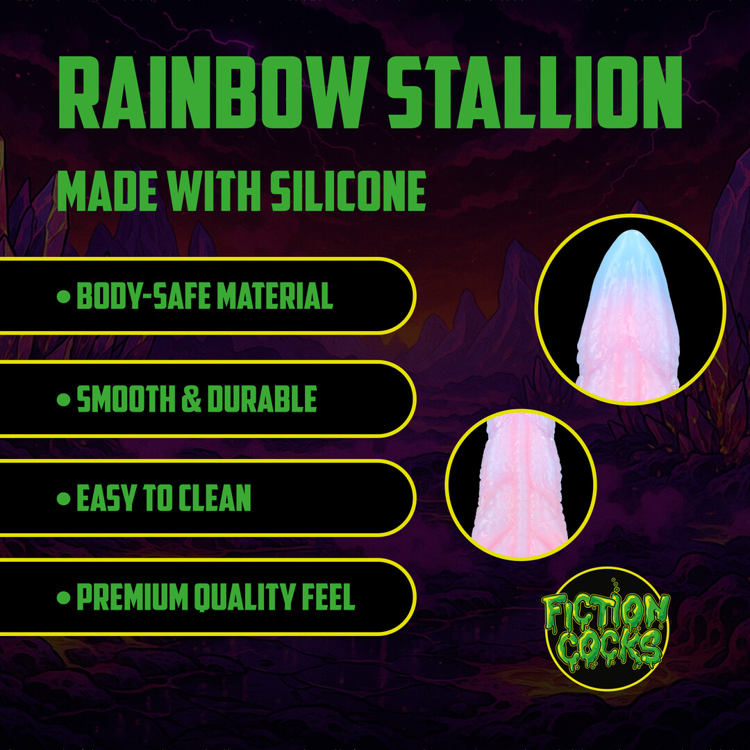 Rainbow Stallion - Silicone Butt Plug - Rainbow - Image 3