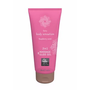 2 in 1 Massage and Glide Gel - Raspberry - 7 fl oz / 200 ml