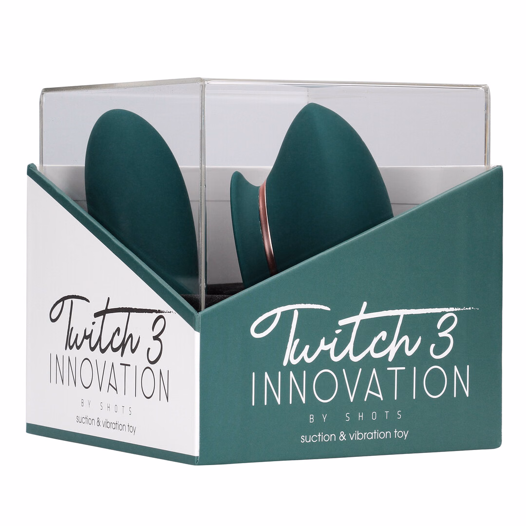 Twitch 3 - Rechargeable Vibrator and Suction - Forest Green - 2