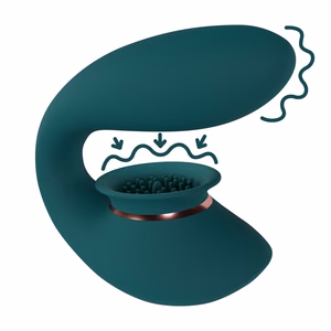 Twitch 3 - Rechargeable Vibrator and Suction - Forest Green