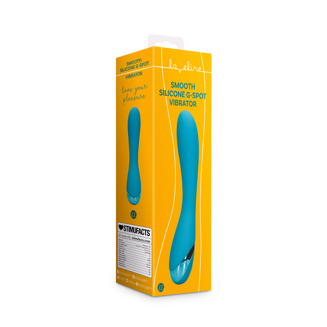 Smooth Silicone G-Spot Vibrator - Teal Blue - 2