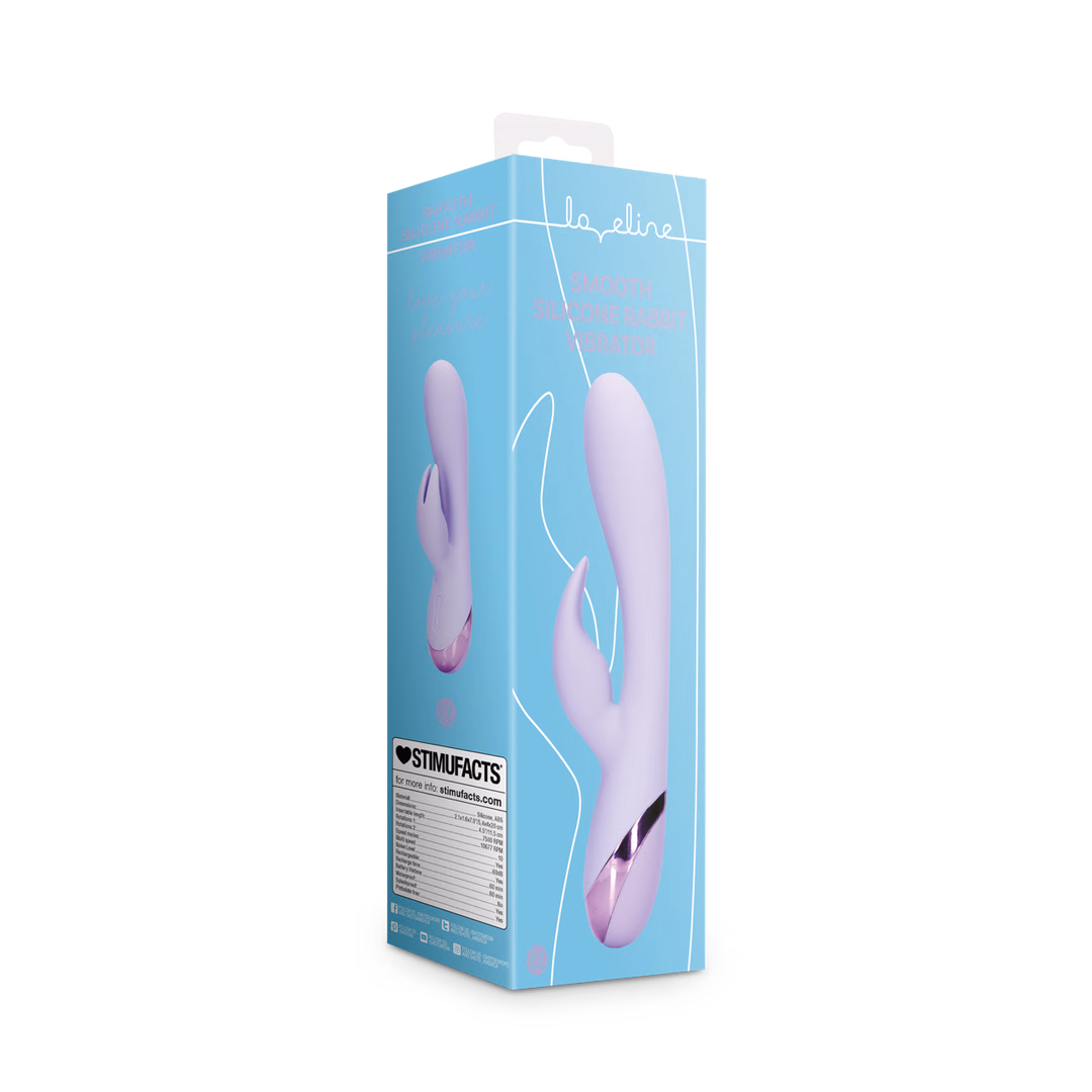 Smooth Silicone Rabbit Vibrator - Digital Lavender - 2