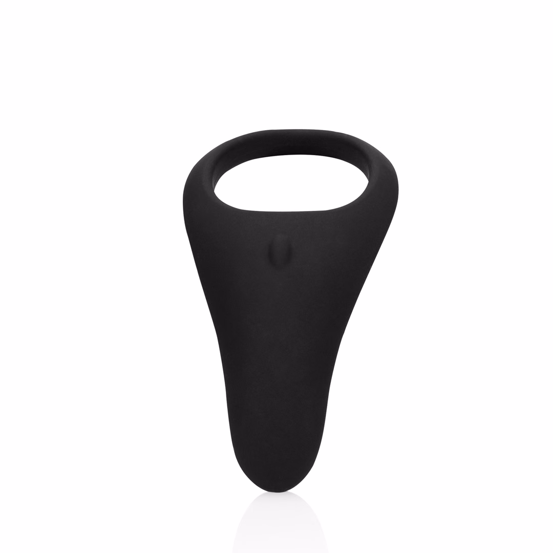 Pointed Vibrating Cock Ring - Licorice Black - 5