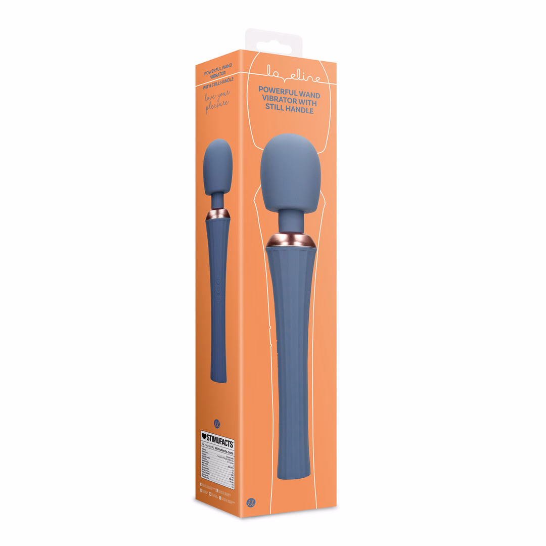 Powerful Wand Vibrator with Still Handle - Blue Nova - 2