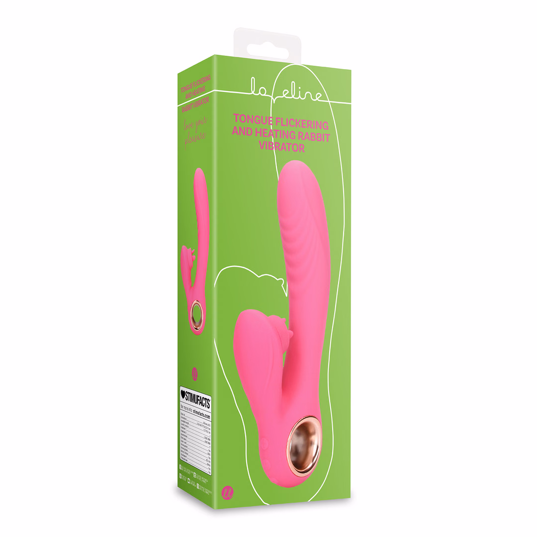 Tongue Flickering and Heating Rabbit Vibrator - Exuberant Pink - 2