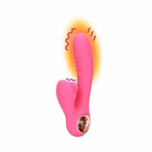 Tongue Flickering and Heating Rabbit Vibrator - Exuberant Pink