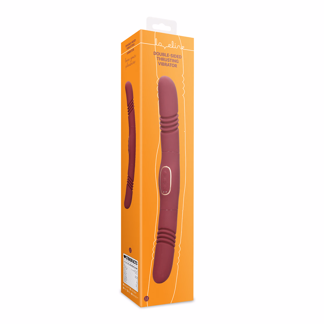Double-Sided Thrusting Vibrator - Merlot Grape - 2