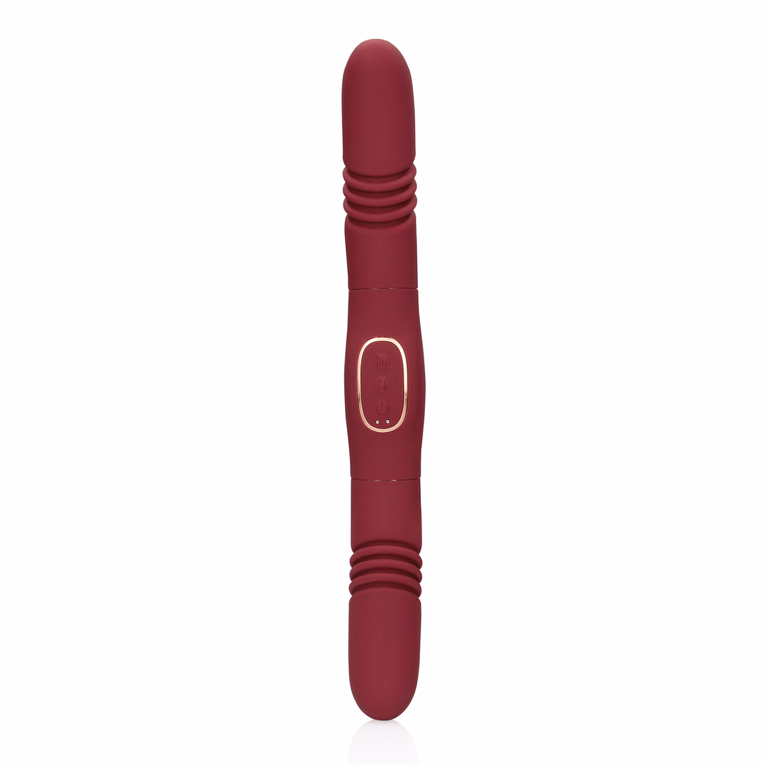 Double-Sided Thrusting Vibrator - Merlot Grape - 5