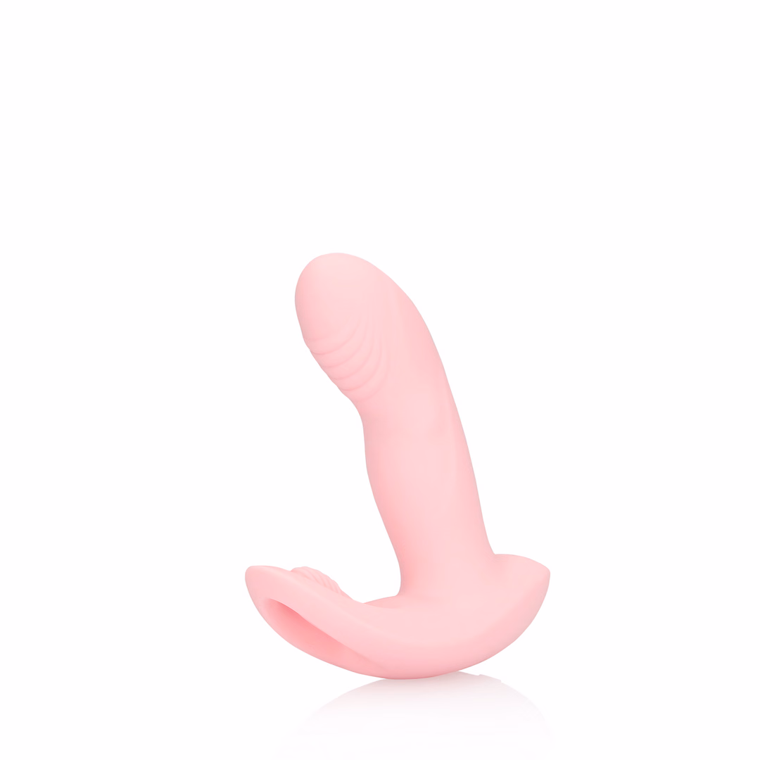 Wearable Fingering Motion Vibrator with Remote Control - Cherry Chiffon - 5